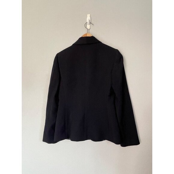Tahari Classic Career Black Blazer Jacket Petite SZ 0P Single Gold Button #0609 - Picture 3 of 15